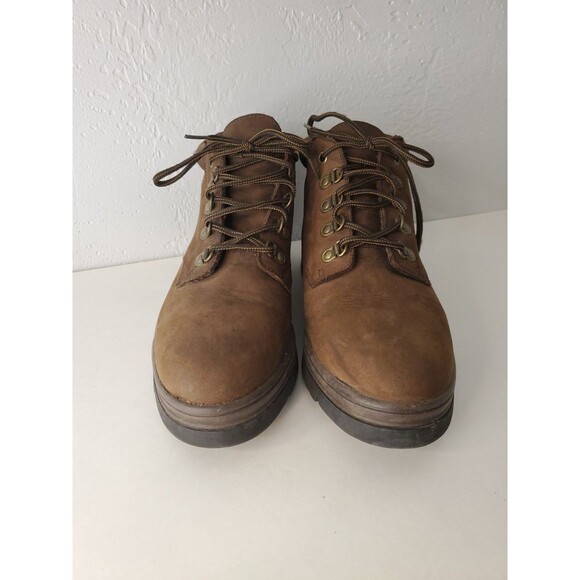 Bass Size 8 | Brown Leather Ankle Lace Up Boots Granola Gorpcore Outdoors Hiking - Picture 2 of 8